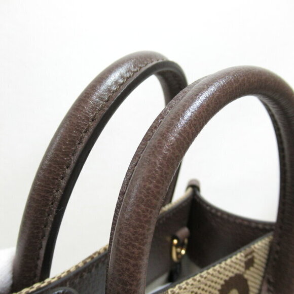 Gucci Jumbo GG Shoulder Bag Tote Canvas Beige - Picture 8 of 10